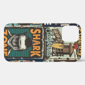  kleurrijke surfposters met surven bus Case-Mate iPhone case (Achterkant (horizontaal))