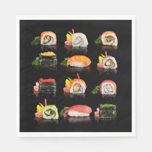 Kleurrijke sushi foto servet