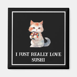 Kleurrijke Sushi "Ik hou gewoon echt van sushi" Ka Magneet
