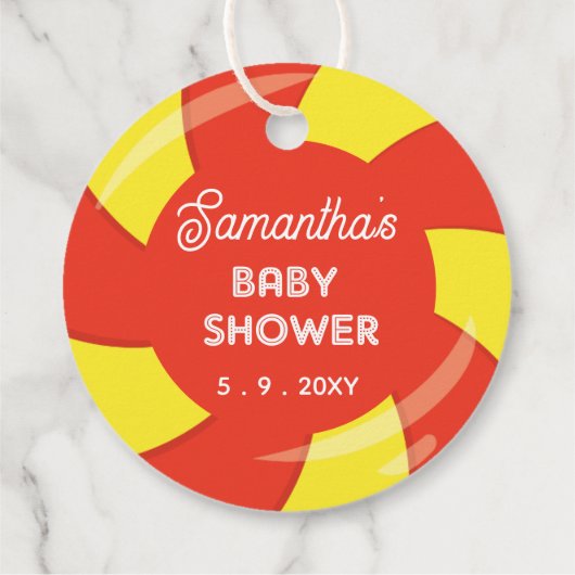 Kleurrijke Sweet Fun Snoep Theme Baby shower Bedankjes Labels (Achterkant)