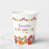 Kleurrijke Sweet Fun Snoep Theme Baby shower Papieren Bekers (Achterkant)