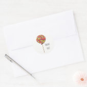 Kleurrijke Swirl Lollipop Sticker (Envelop)