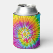 Kleurrijke Swirl Stropdas-Dye Abstract. Blikjeskoeler (Blikje Voorkant)