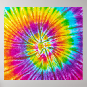 Kleurrijke Swirl Stropdas-Dye Abstract. Poster