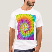 Kleurrijke Swirl Stropdas-Dye Abstract. T-shirt (Voorkant)