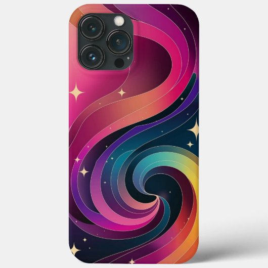 Kleurrijke Swirly Gradient Behang Telefoonhoes Case-Mate iPhone Case (Achterkant)