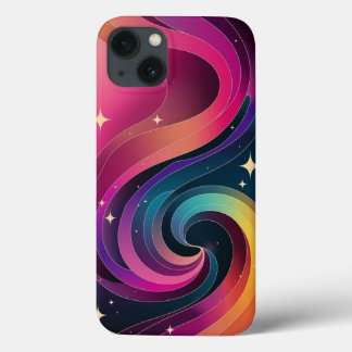 Kleurrijke Swirly Gradient Behang Telefoonhoes iPhone 13 Hoesje