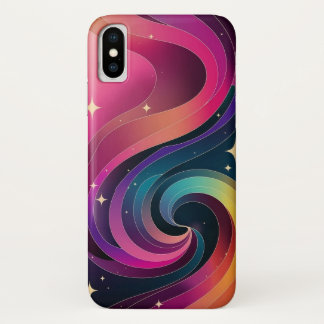 Kleurrijke Swirly Gradient Behang Telefoonhoes iPhone X Hoesje