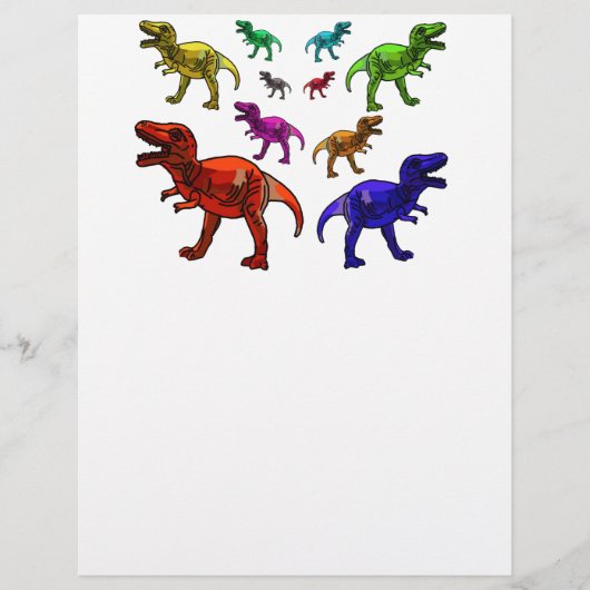 Kleurrijke T-Rex (Voorkant)