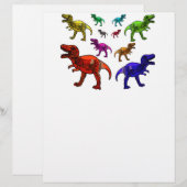 Kleurrijke T-Rex (Voorkant / Achterkant)
