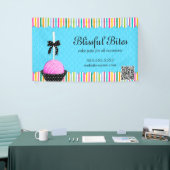 Kleurrijke taart Pop met QR-code Spandoek (Beurs)