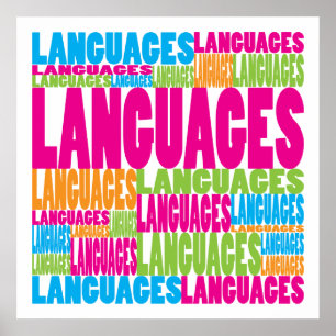 Kleurrijke talen poster