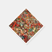Kleurrijke tandvleeswand servet (Hoek)