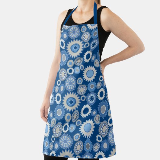 kleurrijke tandwielen schort (Insitu)