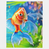 Kleurrijke tank goudvis ontwerp fleece deken (Voorkant)