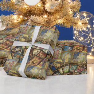 Kleurrijke Tarot Card Deck Spread Illustratie Cadeaupapier