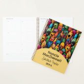 Kleurrijke Teacher Cartoon Pen Pattern Planner (Display)