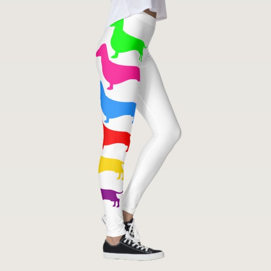 Kleurrijke Teckel Leggings (Rechts)
