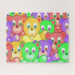 Kleurrijke Teddy Bear Puzzles for Children Legpuzzel