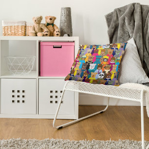 Kleurrijke Teddy Bears met veel professionals Kussen