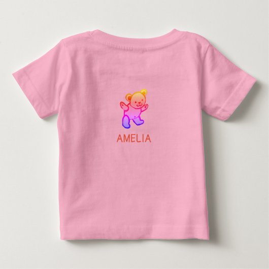 Kleurrijke teddybeer, HUGGY, HUGGY, T-Shirt (Achterkant)