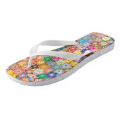 Kleurrijke Teenslippers voor Floral Design (Schuin)