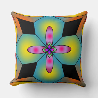 Kleurrijke tegelstijl mandala kussen