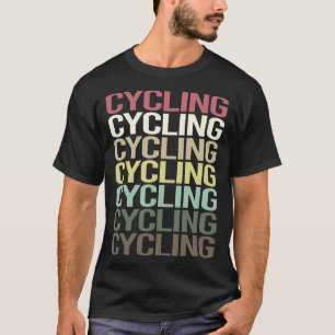 Kleurrijke Tekst Fietsen Cyclus Fietser Fietsen T-shirt
