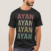 Kleurrijke tekst kunst - Ayan naam T-shirt (Voorkant)