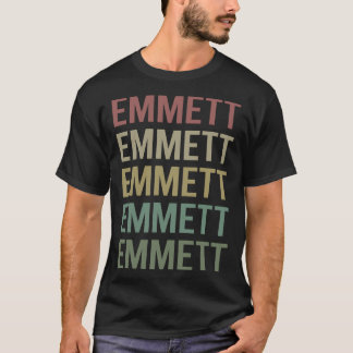 Kleurrijke tekst kunst - Emmett naam T-shirt