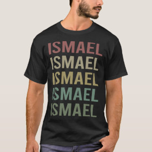 Kleurrijke tekst kunst - Ismael naam T-shirt