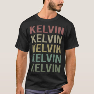 Kleurrijke Tekst Kunst - Kelvin Naam T-shirt