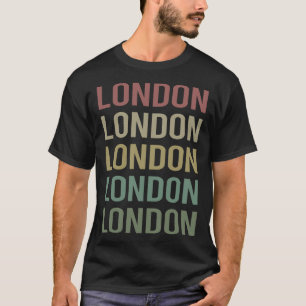 Kleurrijke Tekst Kunst - London Name T-shirt