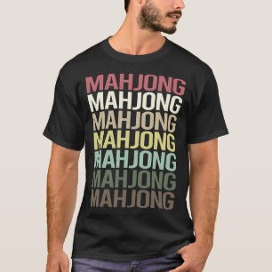 Kleurrijke tekst Mahjong Majong Mah Jong Mah Jong T-shirt