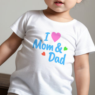 Kleurrijke tekst op Baby T-shirt DP7Art