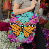 Kleurrijke tekst op maat draagtas