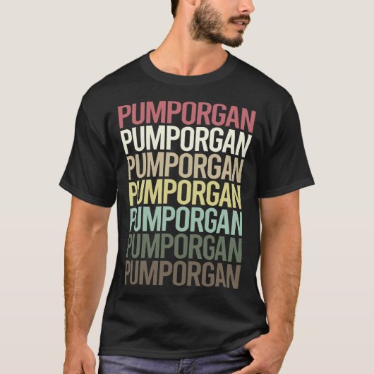 Kleurrijke tekst Pomp Orgel T-shirt (Voorkant)