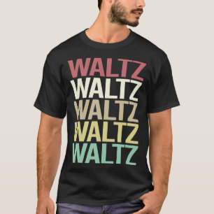 Kleurrijke tekst wals t-shirt
