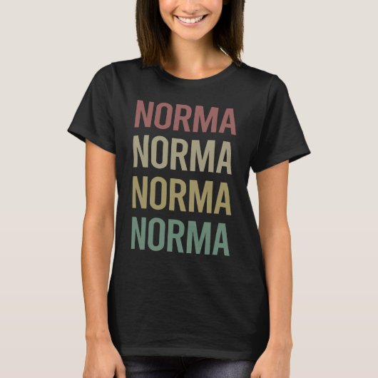 Kleurrijke tekstkunst - Norma Name T-shirt (Voorkant)
