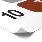 Kleurrijke telling 1-20 nummers educatief  poster (Hoek)