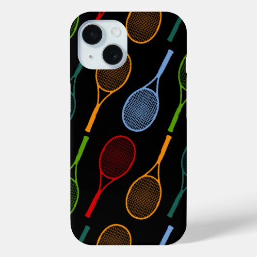 Kleurrijke tennisrackets patroon Case-Mate iPhone case (Achterkant)