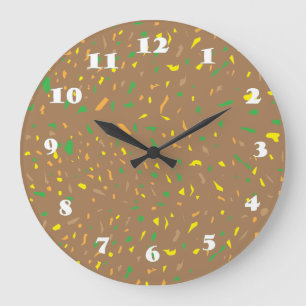 Kleurrijke terrazzo-artikelen grote klok