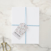 Kleurrijke Terrazzo Patroon Vakantie Cadeaulabel (Met Touw)