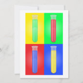Kleurrijke testbuizen kaart (Voorkant)