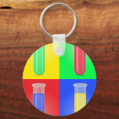 Kleurrijke testbuizen sleutelhanger (Voorkant)