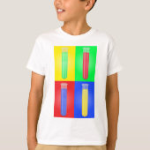 Kleurrijke testbuizen t-shirt (Voorkant)