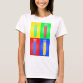 Kleurrijke testbuizen t-shirt (Voorkant)