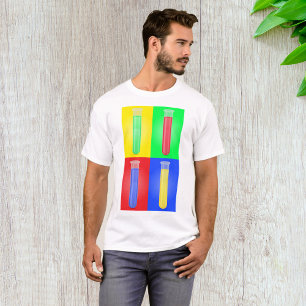 Kleurrijke testbuizen t-shirt