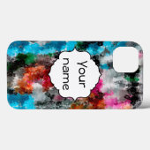 Kleurrijke textuur Case-Mate iPhone case (Achterkant (horizontaal))