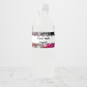 Kleurrijke textuur waterfles etiket